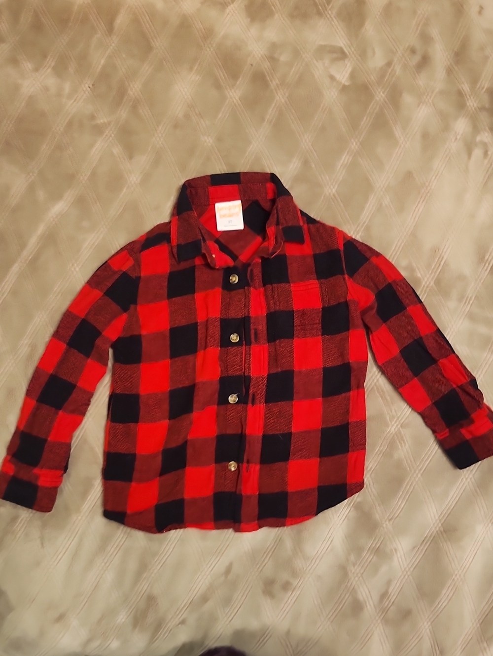 jumping beans Red & Black Plaid Button-Down Shirt